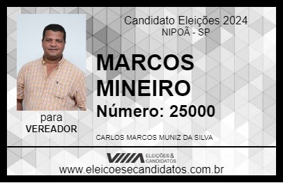 Candidato MARCOS MINEIRO 2024 - NIPOÃ - Eleições