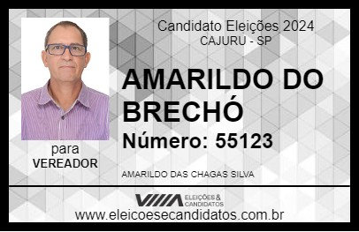 Candidato AMARILDO DO BRECHÓ 2024 - CAJURU - Eleições