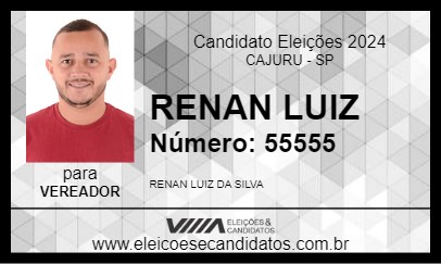 Candidato RENAN LUIZ 2024 - CAJURU - Eleições