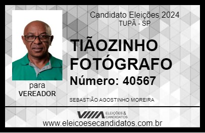 Candidato TIÃOZINHO FOTÓGRAFO 2024 - TUPÃ - Eleições