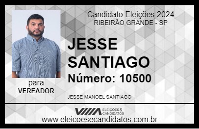 Candidato JESSE BAIANO 2024 - RIBEIRÃO GRANDE - Eleições