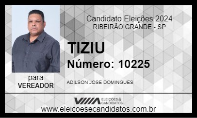 Candidato TIZIU 2024 - RIBEIRÃO GRANDE - Eleições