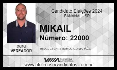 Candidato MIKAIL 2024 - BANANAL - Eleições