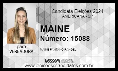 Candidato MAINE 2024 - AMERICANA - Eleições