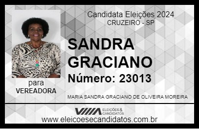 Candidato SANDRA GRACIANO 2024 - CRUZEIRO - Eleições