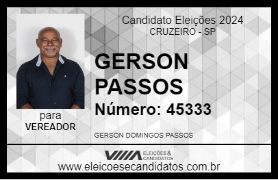 Candidato GERSON PASSOS 2024 - CRUZEIRO - Eleições