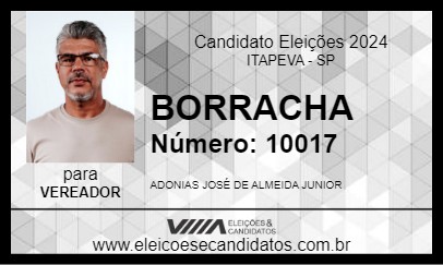 Candidato BORRACHA 2024 - ITAPEVA - Eleições