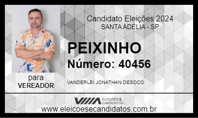 Candidato PEIXINHO 2024 - SANTA ADÉLIA - Eleições