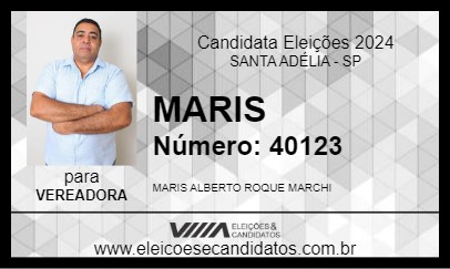 Candidato MARIS 2024 - SANTA ADÉLIA - Eleições