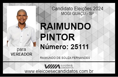 Candidato RAIMUNDO PINTOR 2024 - MOGI GUAÇU - Eleições