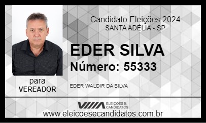 Candidato EDER SILVA 2024 - SANTA ADÉLIA - Eleições