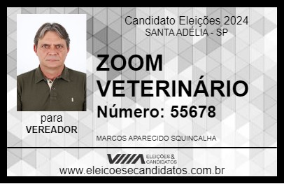 Candidato ZOOM VETERINÁRIO 2024 - SANTA ADÉLIA - Eleições