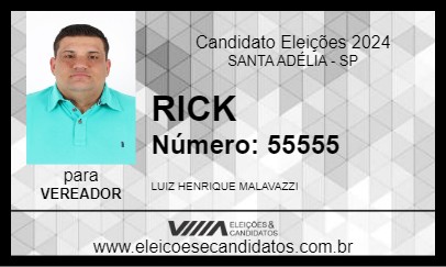 Candidato RICK 2024 - SANTA ADÉLIA - Eleições