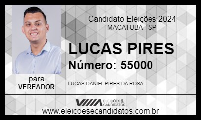 Candidato LUCAS PIRES 2024 - MACATUBA - Eleições