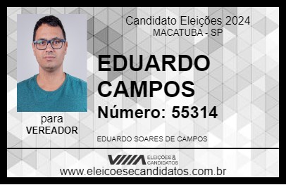 Candidato EDUARDO CAMPOS 2024 - MACATUBA - Eleições