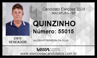 Candidato QUINZINHO 2024 - MACATUBA - Eleições