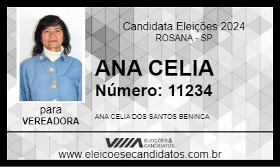 Candidato ANA CELIA 2024 - ROSANA - Eleições