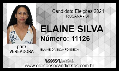 Candidato ELAINE SILVA 2024 - ROSANA - Eleições