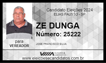 Candidato ZE DUNGA 2024 - ELIAS FAUSTO - Eleições