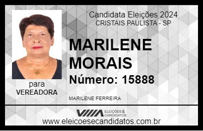 Candidato MARILENE MORAIS 2024 - CRISTAIS PAULISTA - Eleições