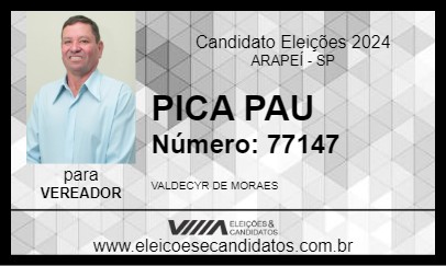 Candidato PICA PAU 2024 - ARAPEÍ - Eleições