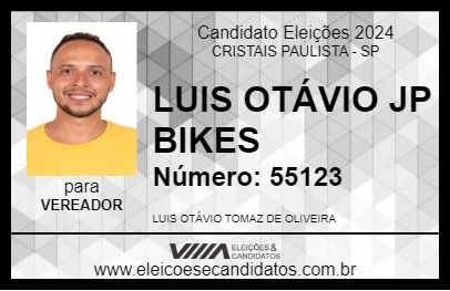 Candidato LUIS OTÁVIO JP BIKES 2024 - CRISTAIS PAULISTA - Eleições