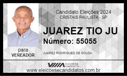 Candidato JUAREZ TIO JU 2024 - CRISTAIS PAULISTA - Eleições