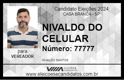 Candidato NIVALDO DO CELULAR 2024 - CASA BRANCA - Eleições