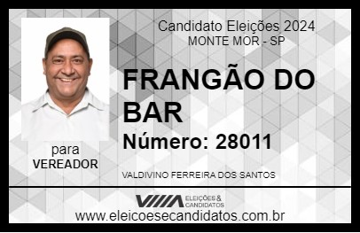 Candidato FRANGÃO DO BAR 2024 - MONTE MOR - Eleições