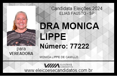 Candidato DRA MONICA LIPPE 2024 - ELIAS FAUSTO - Eleições