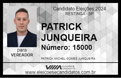 Candidato PATRICK JUNQUEIRA 2024 - RESTINGA - Eleições