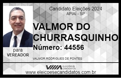 Candidato VALMOR DO CHURRASQUINHO 2024 - APIAÍ - Eleições