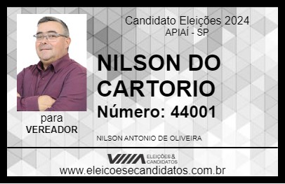 Candidato NILSON DO GIRIBONI 2024 - APIAÍ - Eleições