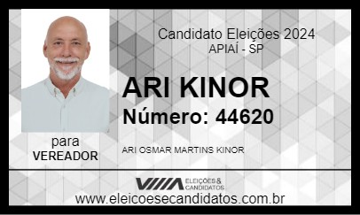 Candidato ARI KINOR 2024 - APIAÍ - Eleições