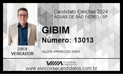 Candidato GIBIM 2024 - ÁGUAS DE SÃO PEDRO - Eleições