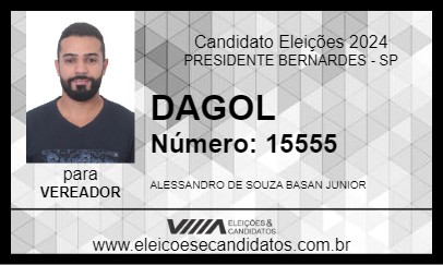 Candidato DAGOL 2024 - PRESIDENTE BERNARDES - Eleições