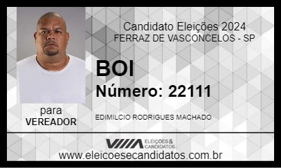 Candidato BOI 2024 - FERRAZ DE VASCONCELOS - Eleições