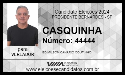 Candidato CASQUINHA 2024 - PRESIDENTE BERNARDES - Eleições