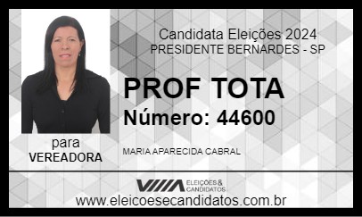 Candidato PROF TOTA 2024 - PRESIDENTE BERNARDES - Eleições