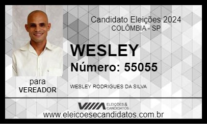 Candidato WESLEY 2024 - COLÔMBIA - Eleições