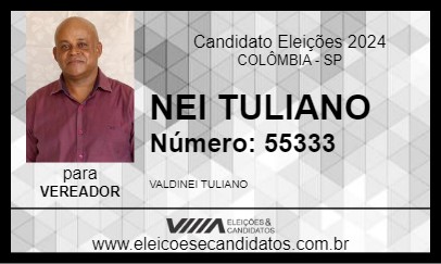 Candidato NEI TULIANO 2024 - COLÔMBIA - Eleições