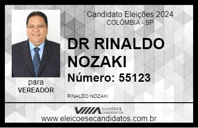 Candidato DR RINALDO NOZAKI 2024 - COLÔMBIA - Eleições