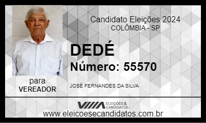 Candidato DEDÉ 2024 - COLÔMBIA - Eleições