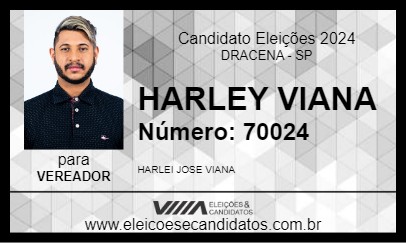 Candidato HARLEY VIANA 2024 - DRACENA - Eleições