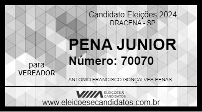 Candidato PENA JUNIOR 2024 - DRACENA - Eleições