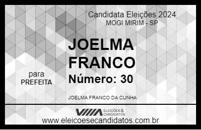 Candidato JOELMA FRANCO 2024 - MOGI MIRIM - Eleições