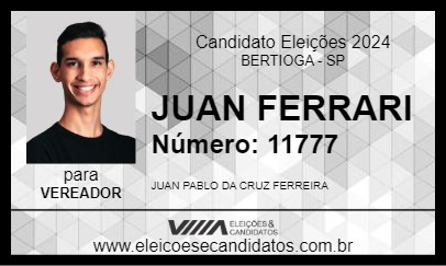 Candidato JUAN FERRARI 2024 - BERTIOGA - Eleições