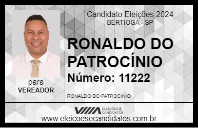 Candidato RONALDO DO PATROCÍNIO 2024 - BERTIOGA - Eleições