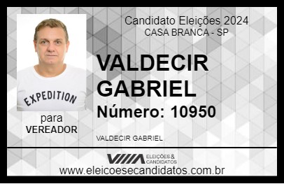 Candidato VALDECIR GABRIEL 2024 - CASA BRANCA - Eleições