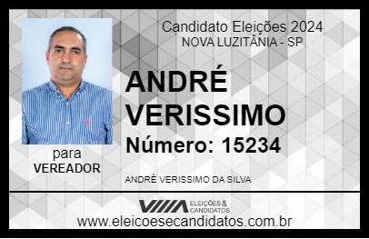 Candidato ANDRÉ VERISSIMO 2024 - NOVA LUZITÂNIA - Eleições